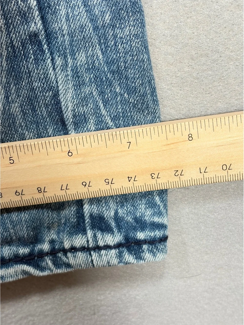 True Religion Ricky Acid Wash Straight Leg Jeans 30x33 Horseshoe Flap Pockets